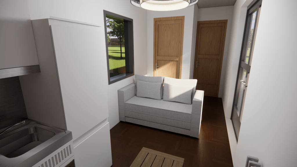 Refugee Container Conversion Concept 4 40FT 3 PERSON DOOR 3