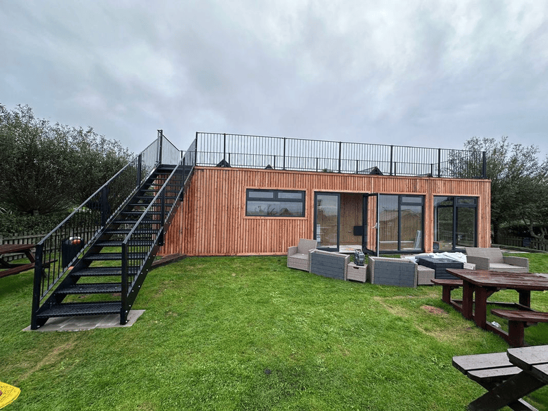 Cove Holiday Park – Portable Cabin Rooftop Bar Transformation 2 Portable cabins